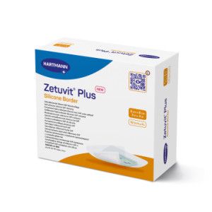 ZETUVIT Plus Silicone Border 8x8 cm